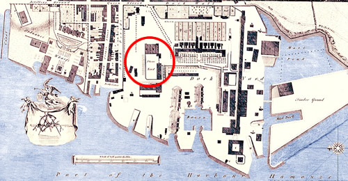Map of Plymouth Yard, 1754